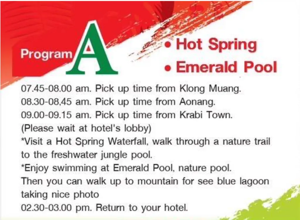 [KRABI] Hot Spring & Emerald Pool Experience
